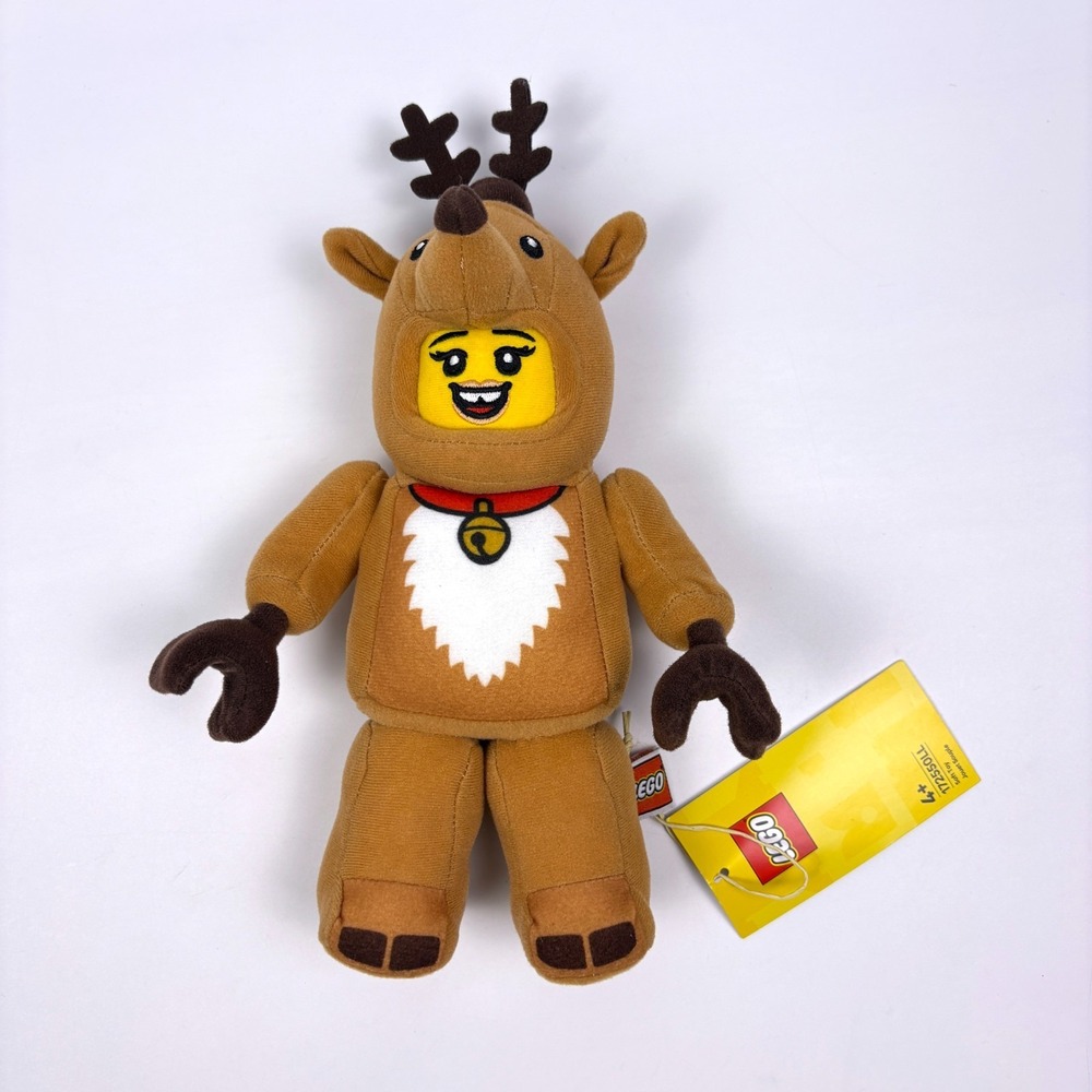 NWT Lego Manhatten Toy Company Reindeer‎ Costume Girl Minifigure Plush 10"
